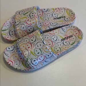 Joe Boxer Multicolor Smiley Slides Sz6.  NWOb. Box33